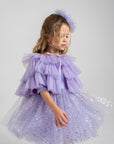 Shiny Lilac Dress Set