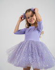 Shiny Lilac Dress Set