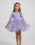 Shiny Lilac Dress Set